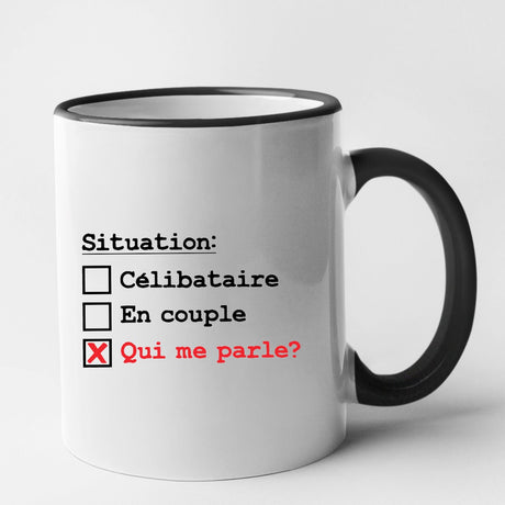 Mug Situation célibataire Noir