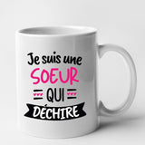 Mug Soeur qui déchire Blanc