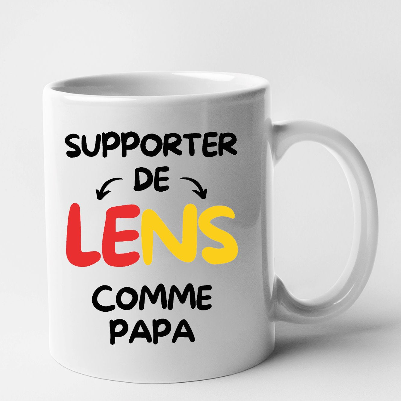 Mug Supporter de Lens comme papa Blanc