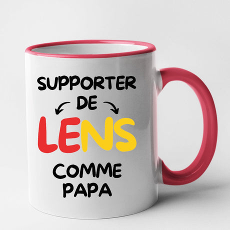 Mug Supporter de Lens comme papa Rouge