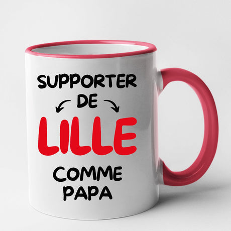 Mug Supporter de Lille comme papa Rouge