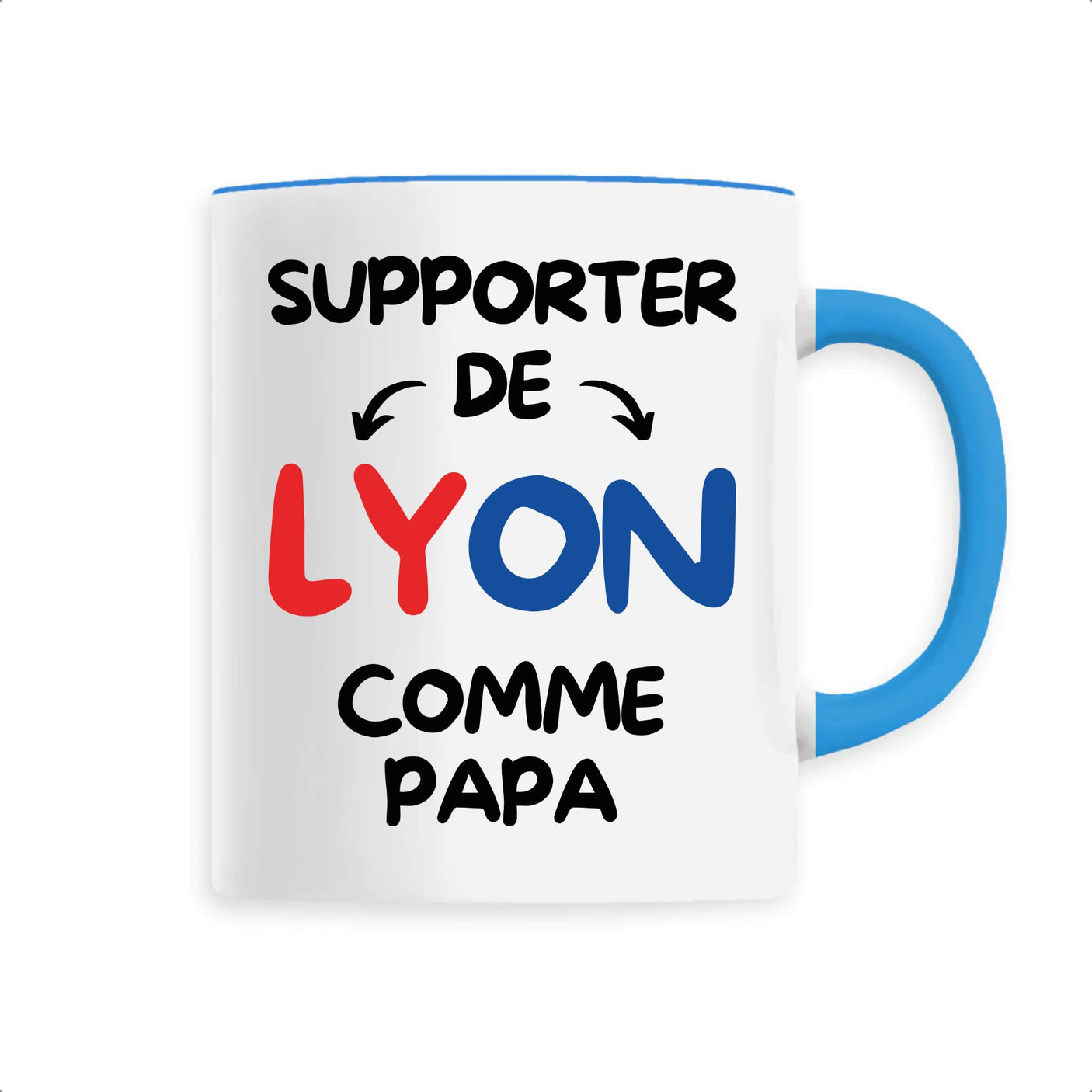 Mug Supporter de Lyon comme papa 