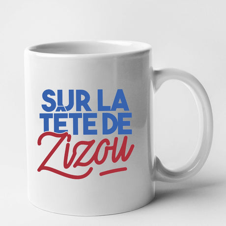 Mug Sur la tête de Zizou Blanc