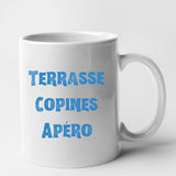 Mug Terrasse copines apéro Blanc