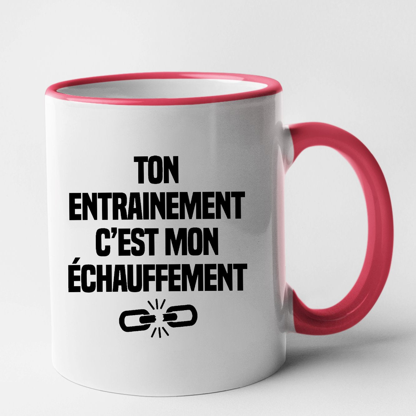 Mug Ton entraînement c'est mon échauffement Rouge