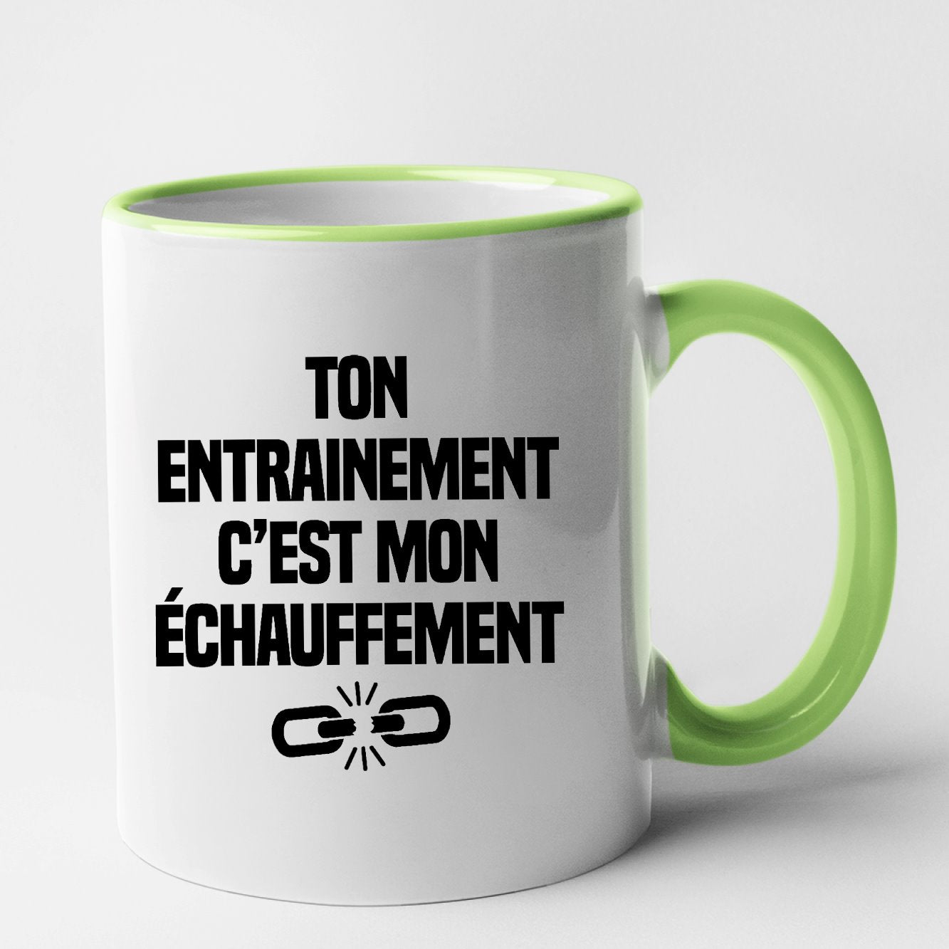 Mug Ton entraînement c'est mon échauffement Vert