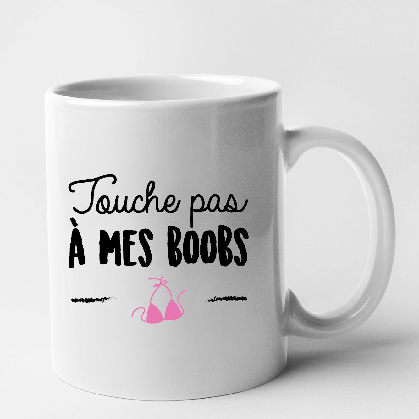 Mug Touche pas à mes boobs Blanc