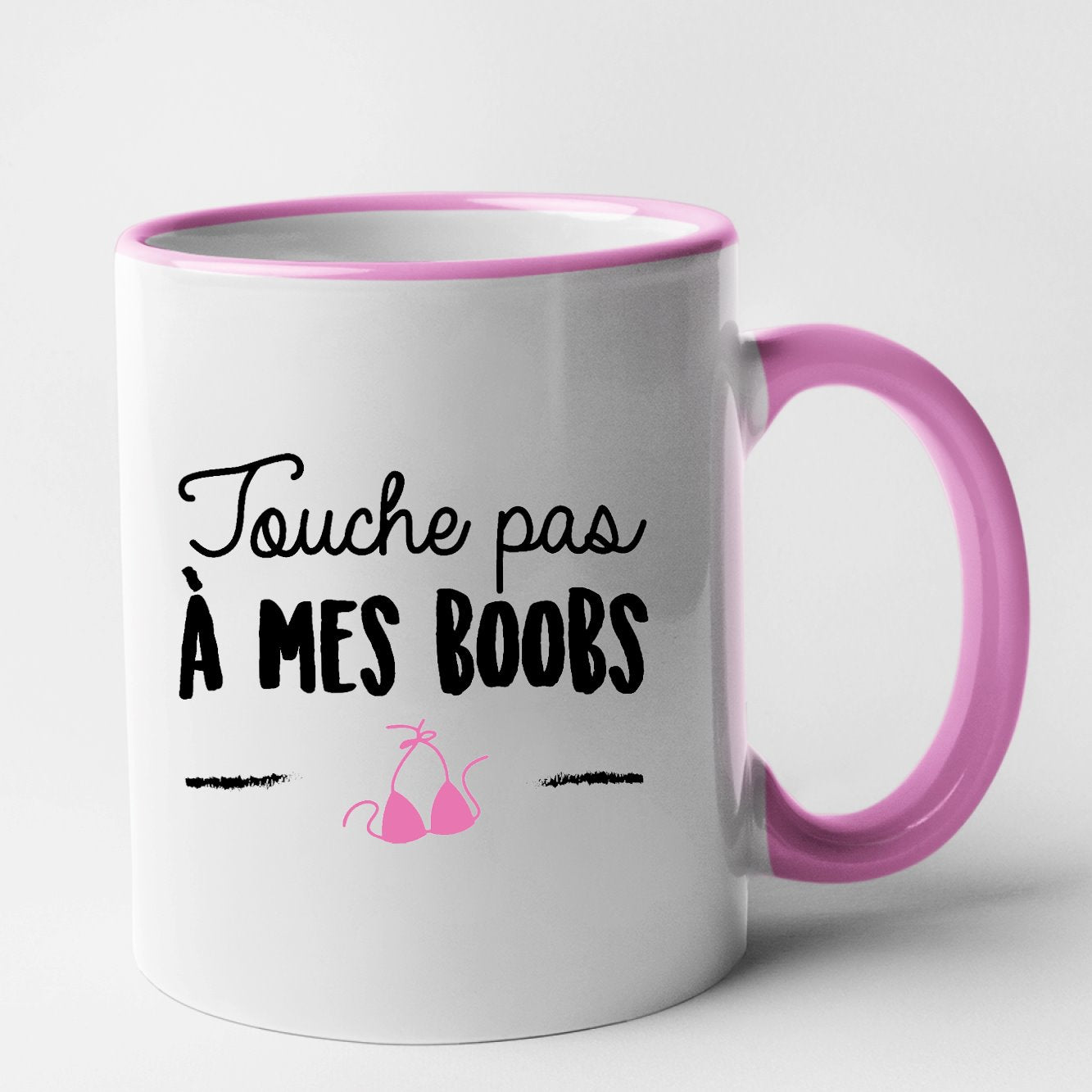 Mug Touche pas à mes boobs Rose