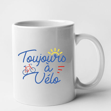 Mug Toujours à vélo Blanc