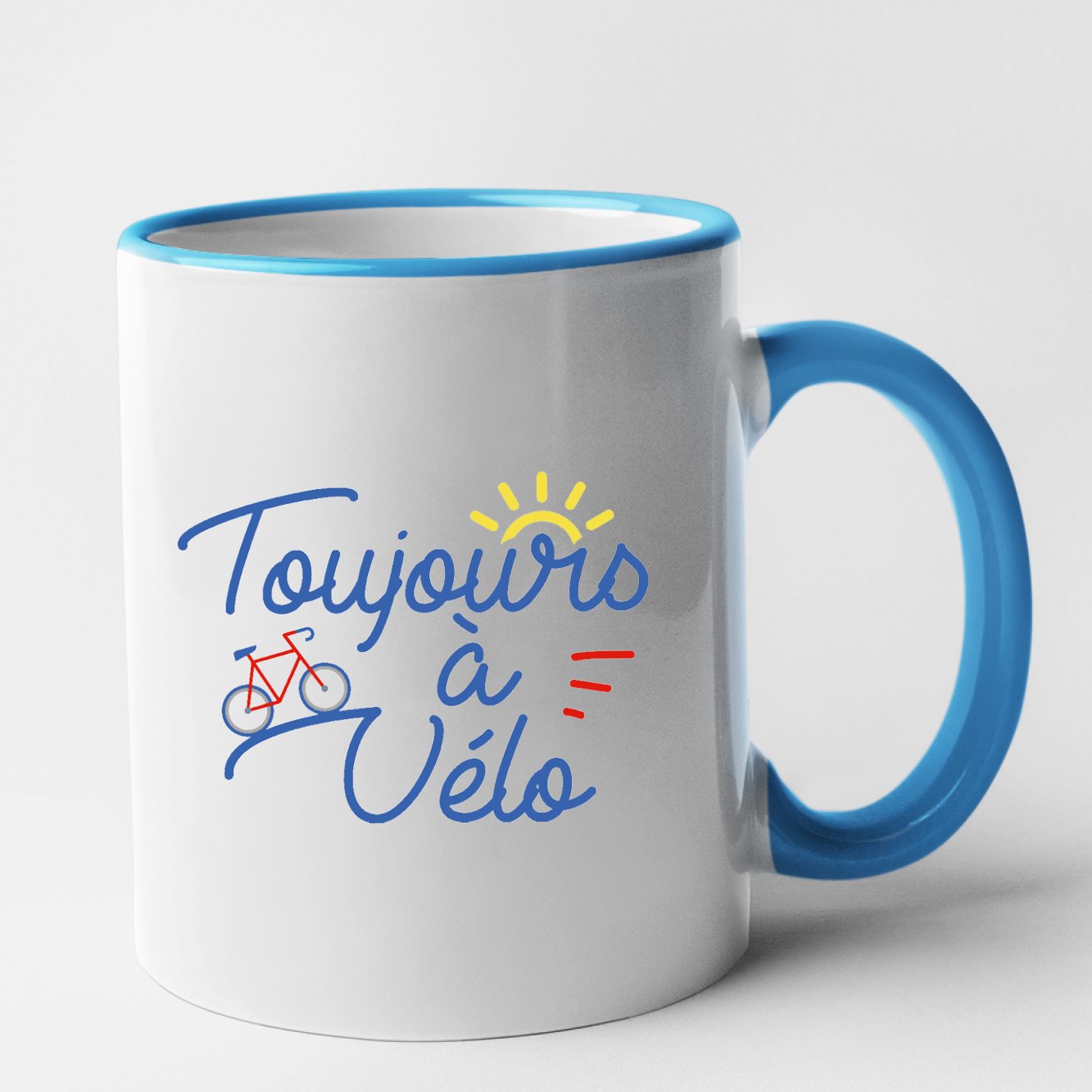 Mug Toujours à vélo Bleu