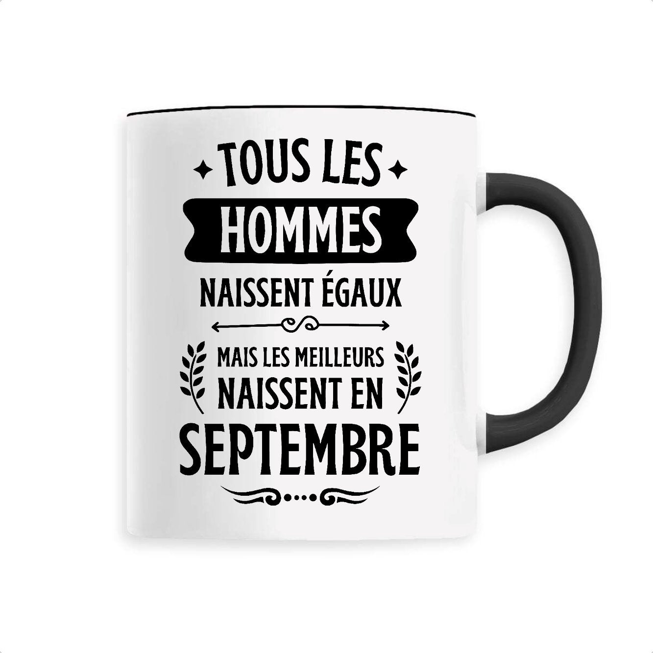 Mug Tous les hommes naissent égaux les meilleurs en septembre 