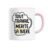 Mug Tout travail mérite sa bière 