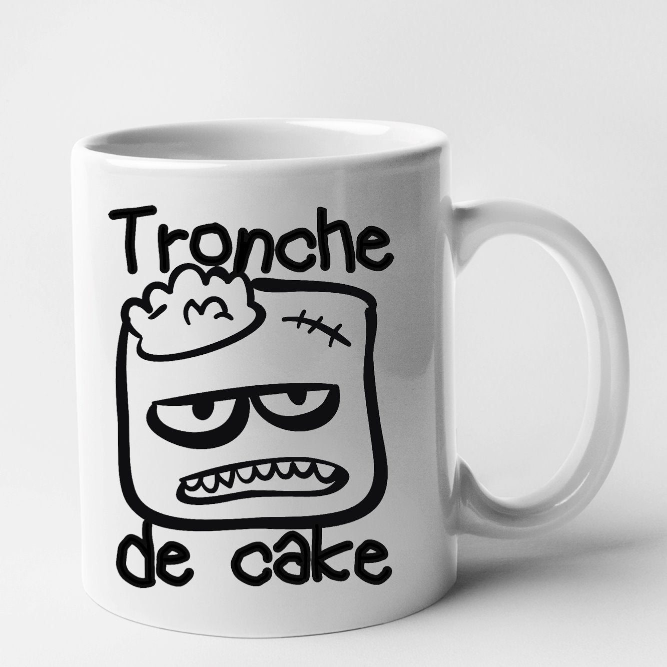 Mug Tronche de cake Blanc