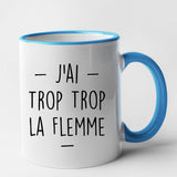 Mug Trop la flemme Bleu