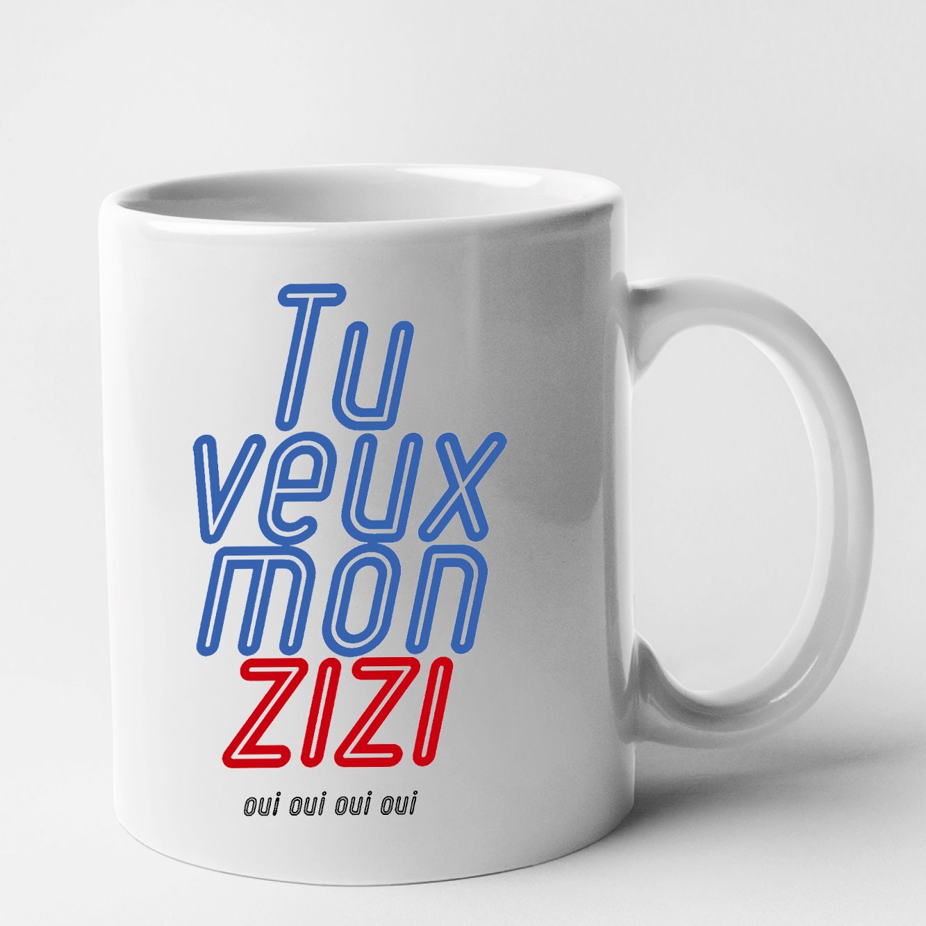 Mug Tu veux mon zizi Blanc