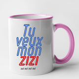 Mug Tu veux mon zizi Rose