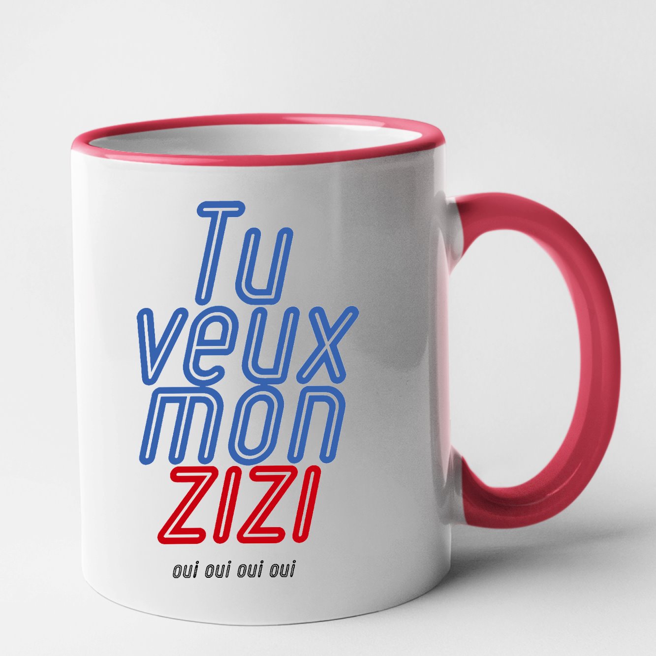 Mug Tu veux mon zizi Rouge