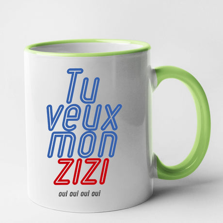 Mug Tu veux mon zizi Vert