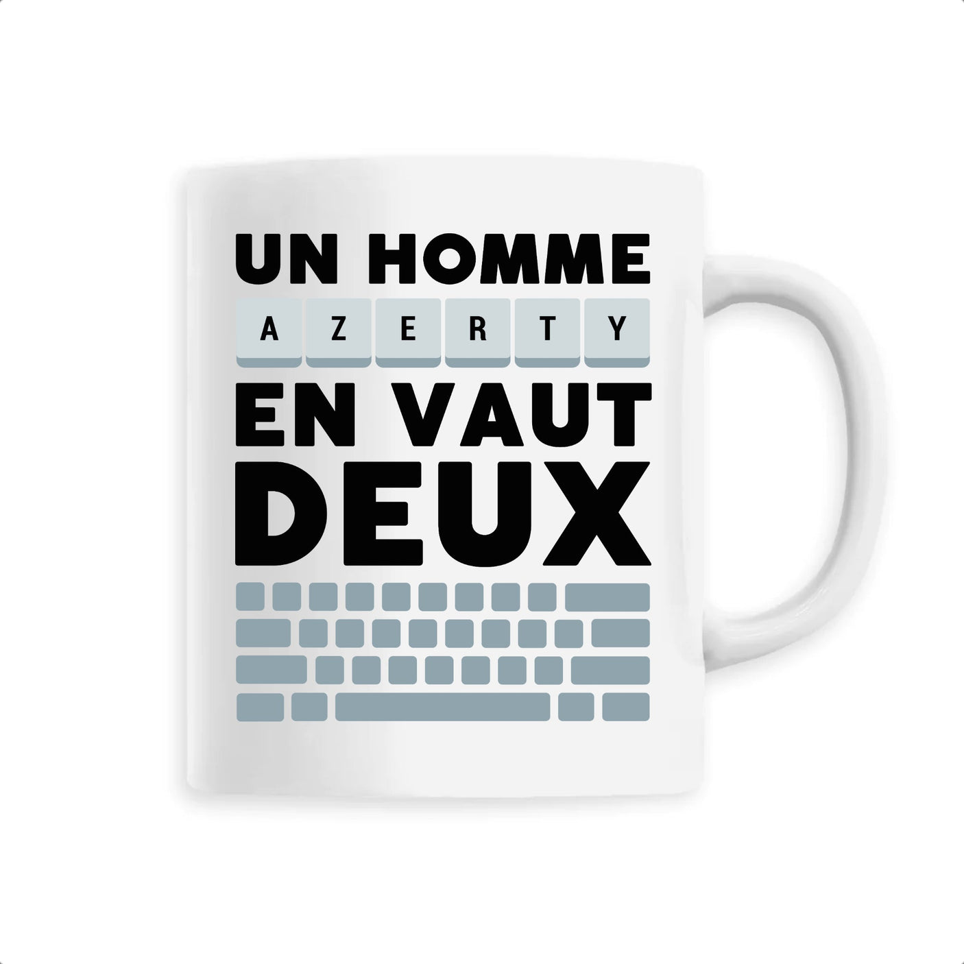 Mug Un homme AZERTY en vaut deux 