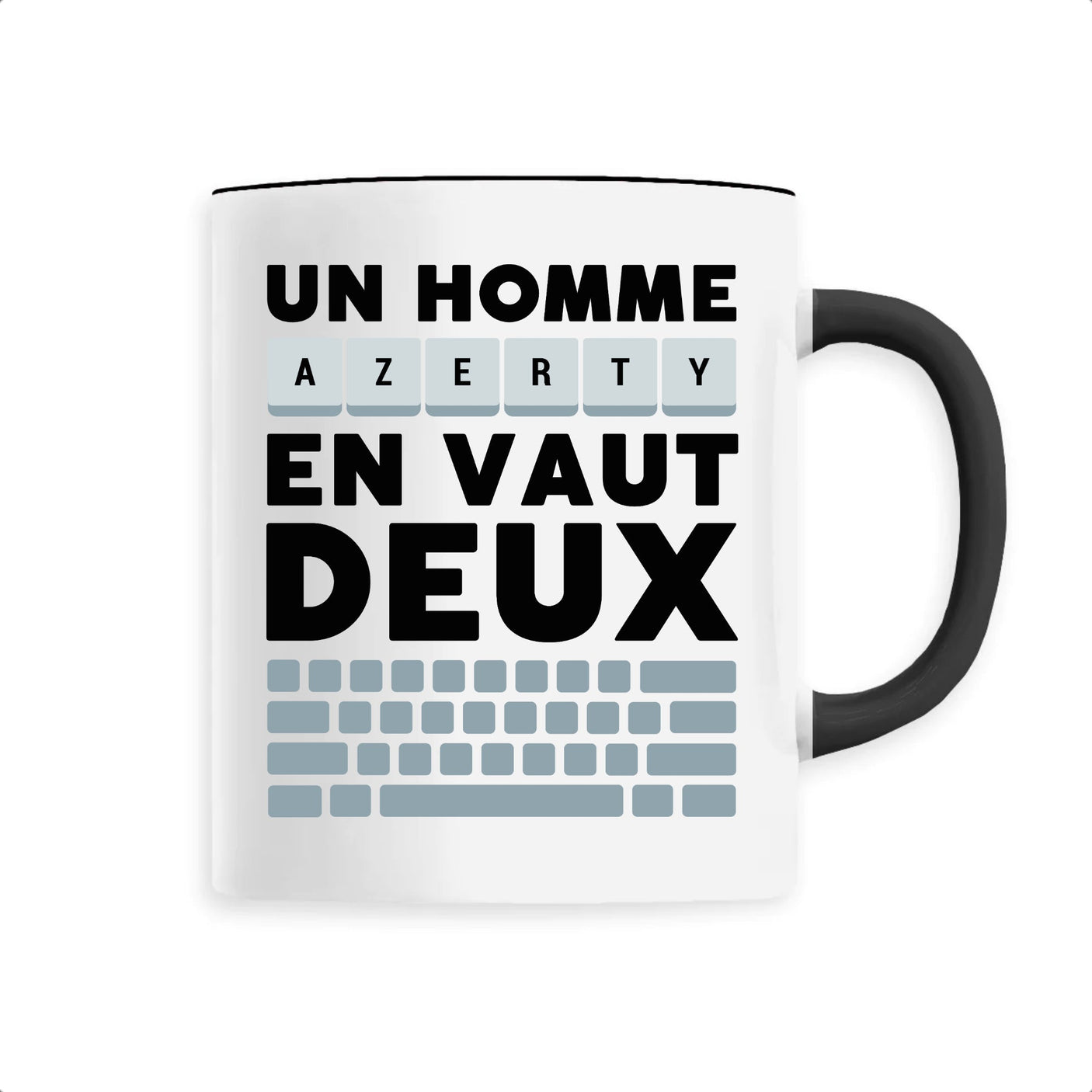 Mug Un homme AZERTY en vaut deux 