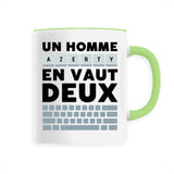 Mug Un homme AZERTY en vaut deux 