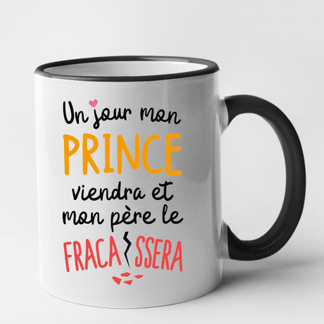 Mug Un jour mon prince viendra Noir