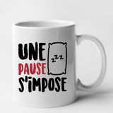 Mug Une pause s'impose Blanc