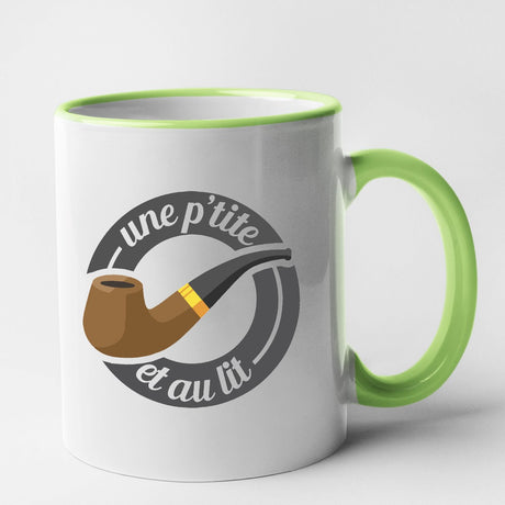 Mug Une petite pipe et au lit Vert