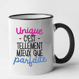 Mug Unique c'est tellement mieux que parfaite Noir