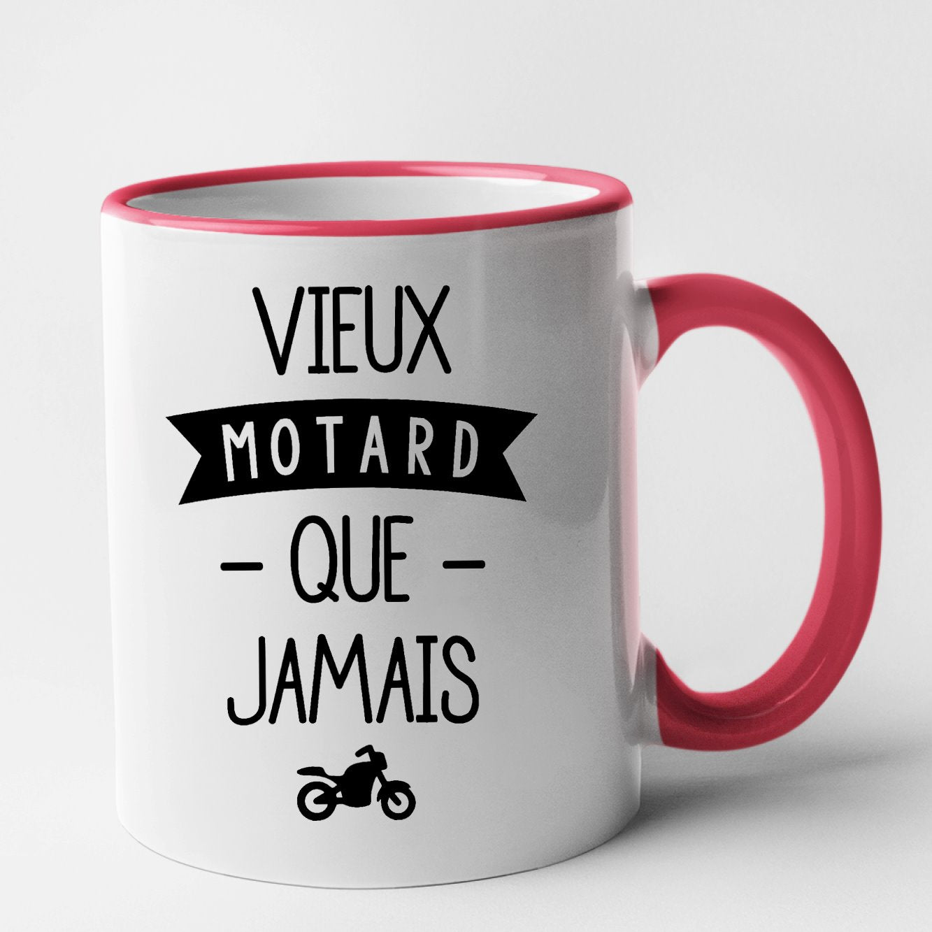 Mug Vieux motard que jamais Rouge