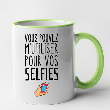 Mug Vous pouvez m'utiliser pour vos selfies Vert