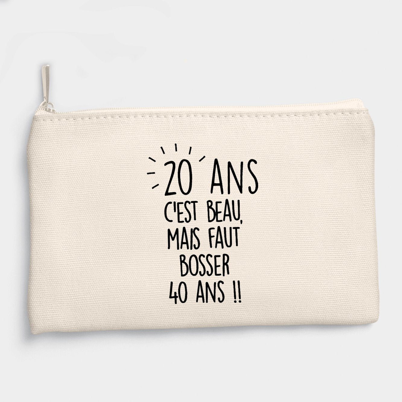 Pochette Anniversaire 20 ans Beige