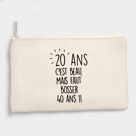 Pochette Anniversaire 20 ans Beige