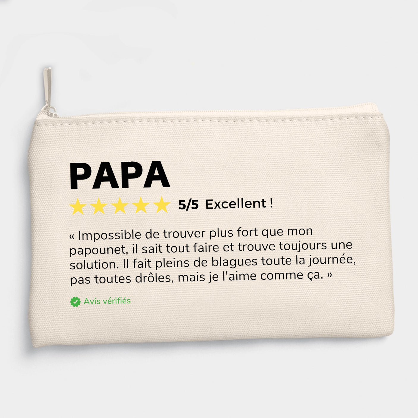 Pochette Avis client Papa Beige