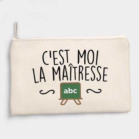 Pochette C'est moi la maîtresse Beige