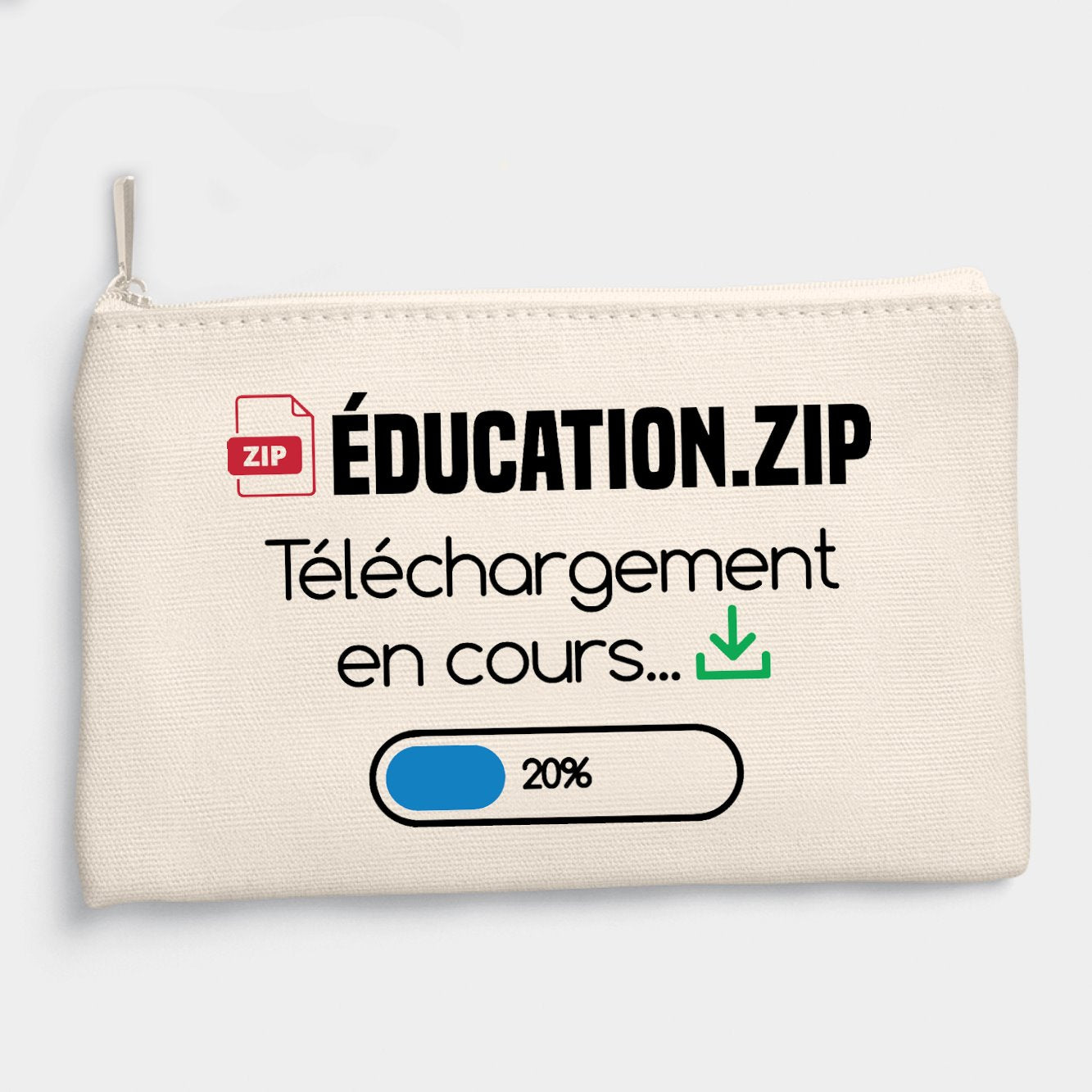 Pochette Éducation téléchargement en cours Beige