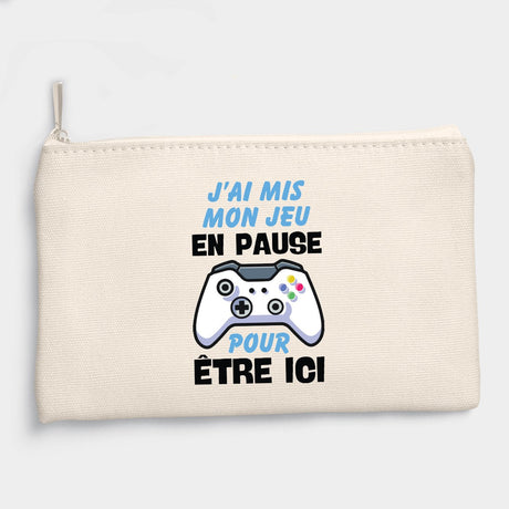 Pochette J'ai mis mon jeu en pause pour être ici Beige