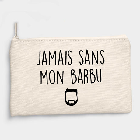 Pochette Jamais sans mon barbu Beige