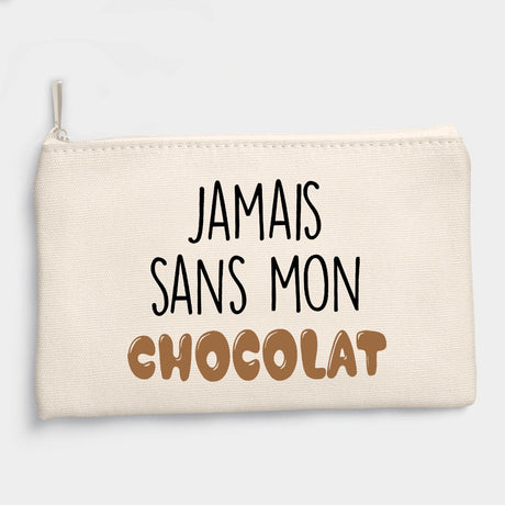 Pochette Jamais sans mon chocolat Beige