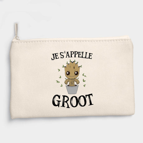 Pochette Je s'appelle Groot Beige