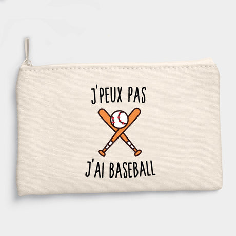 Pochette J'peux pas j'ai baseball Beige