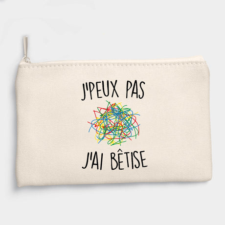 Pochette J'peux pas j'ai bêtise Beige