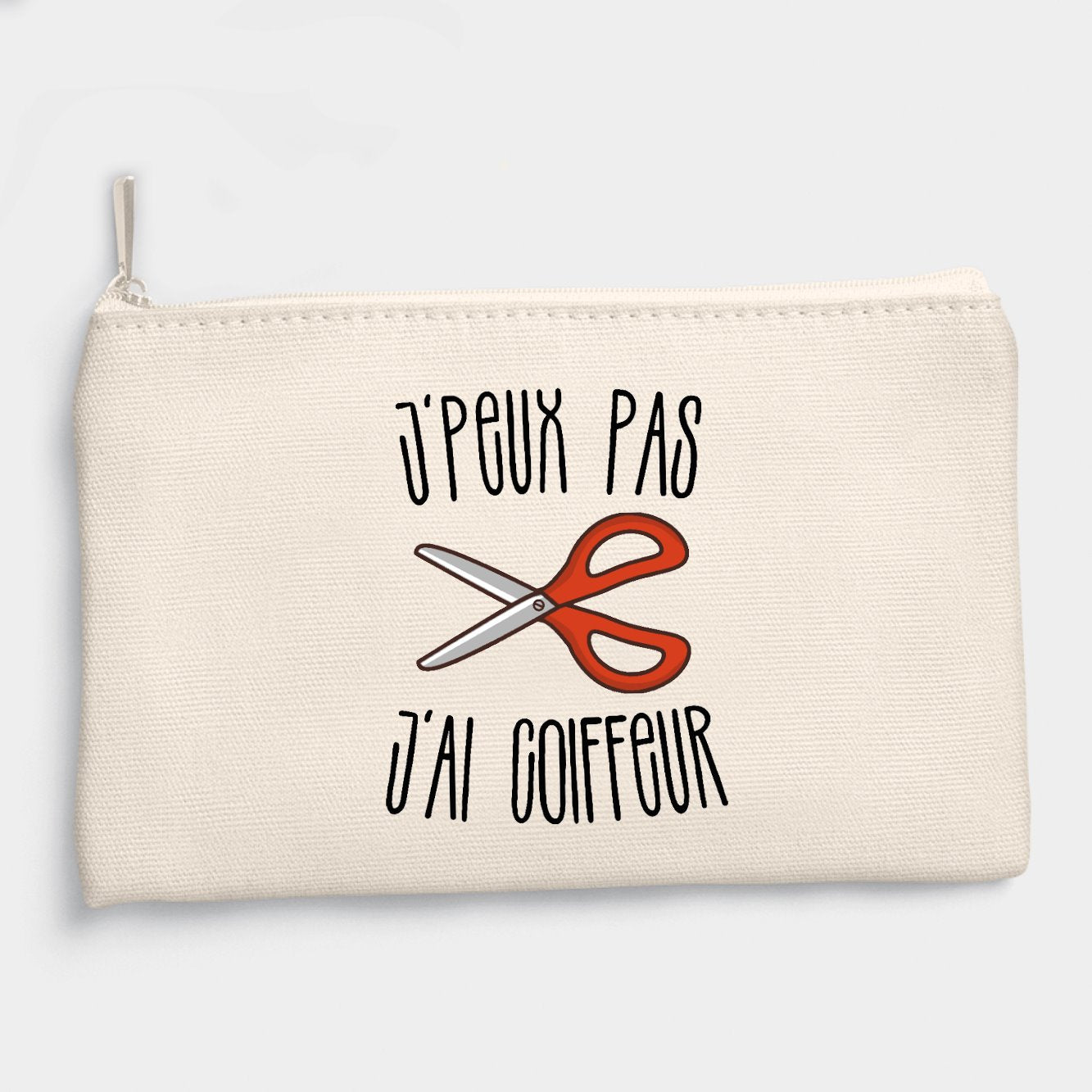 Pochette J'peux pas j'ai coiffeur Beige