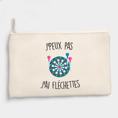 Pochette J'peux pas j'ai fléchettes Beige