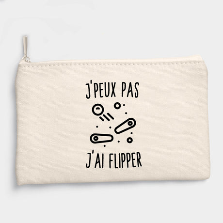 Pochette J'peux pas j'ai flipper Beige