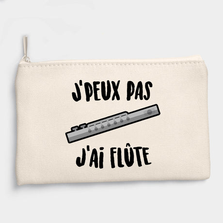 Pochette J'peux pas j'ai flûte Beige