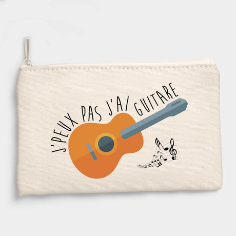 Pochette J'peux pas j'ai guitare Beige