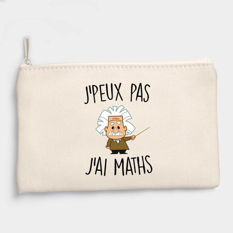 Pochette J'peux pas j'ai maths Beige