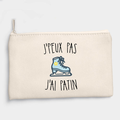 Pochette J'peux pas j'ai patin Beige