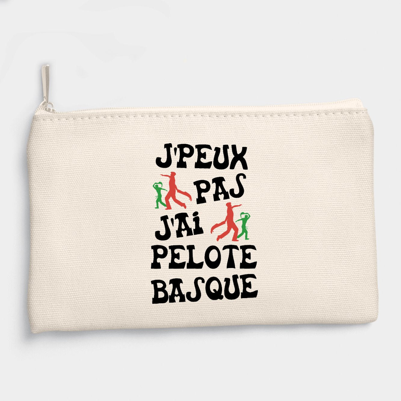 Pochette J'peux pas j'ai pelote basque Beige